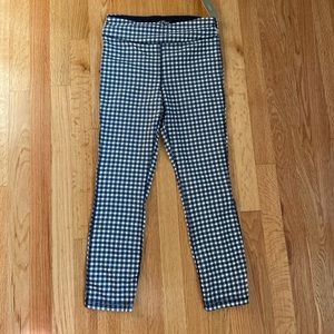 Jcrew Navy Gingham leggings